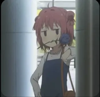 😽 9e7c053f Anime, Chica, Flor, Lindo, Aburrido telegram sticker