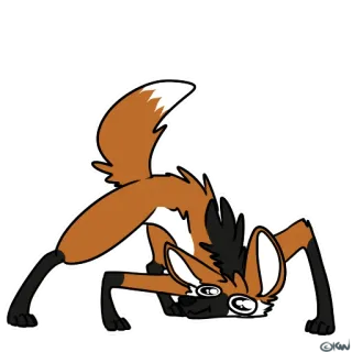 👀 10599444 Mähnenwolf, Cartoon, Tier, Hund telegram sticker