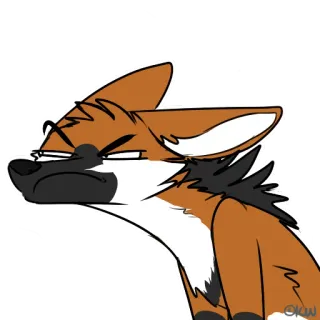 😒 1817f9c8 fuchs, cartoon, wütend, tier, fell telegram sticker