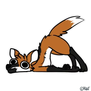 😋 1e8ef820 fuchs, tier, fell, cartoon, aufkleber telegram sticker