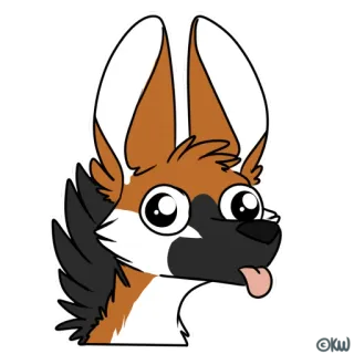 👅 52690982 Furry, Hund, Tier, Cartoon, Sticker telegram sticker
