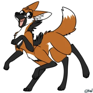 🦵 89cec969 fuchs, tier, cartoon, fell, säugetier, canide telegram sticker