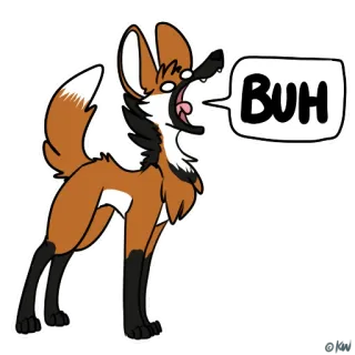 🗯 c5c3d95a BUH fuchs, cartoon, tier, buh, aufkleber telegram sticker