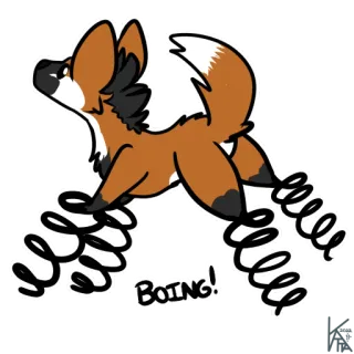 🤸‍♀️ c95dca46 BOING! fuchs, boing, feder, comic, tier, spaß telegram sticker