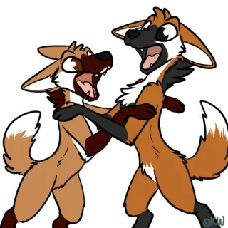 😂 d0924f5b Furry, Fuchs, Tiere, Cartoon, Anthropomorph telegram sticker