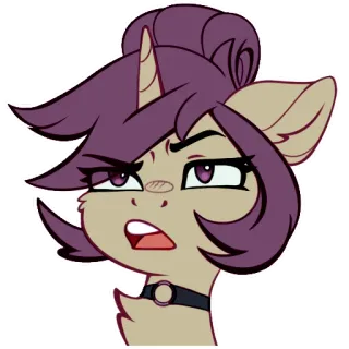 🤨 3b2977b9 kuda poni, kartun, stiker, binatang, kuda telegram sticker