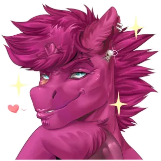 😘 877f387a Poni, Kuda jantan, Antropomorfik, Berkilau, Pria, Ungu, Kartun, Karakter telegram sticker