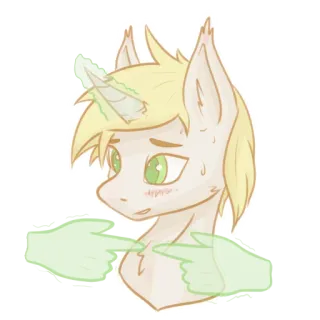 👉 fe6297f3 Poni, Unicorn, Anime, Menunjuk, Kartun, Karakter telegram sticker