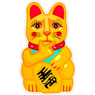 Maneki-neko @kristinaboyar whatsapp stickers