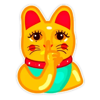 Maneki-neko @kristinaboyar telegram stickers