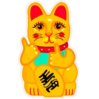 Maneki-neko @kristinaboyar telegram stickers