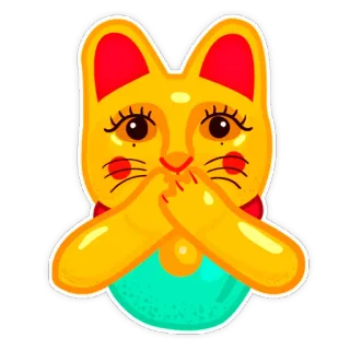 🙊 efe34c2a 猫, 动物, 可爱, 卡通 whatsapp sticker