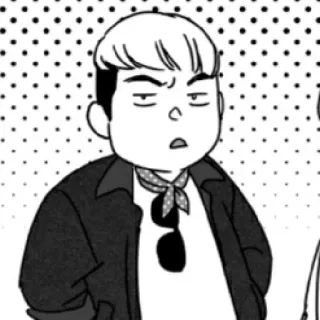 🖤 b49b6a4c persona, dibujos animados, personaje, sticker, blanco y negro telegram sticker