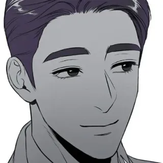 🖤 d84ad4b3 hombre, retrato, arte, cara, expresión, sonrisa telegram sticker