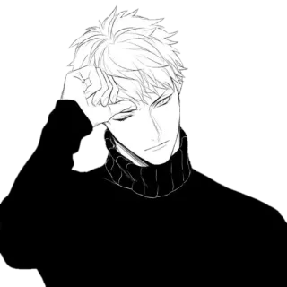 ☁️ 50fe607a Anime, Manga, Orang, Kerah tinggi, Pria, Gambar telegram sticker