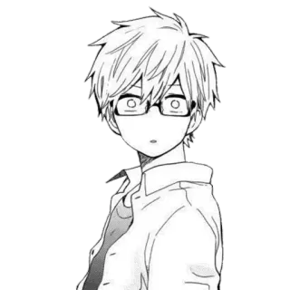 🪁 6d5c7ceb Anime, Manga, Anak laki-laki, Kacamata, Karakter, Potret telegram sticker