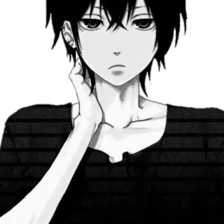 ☁️ 85379040 Anime, Manga, Anak laki-laki, Hitam putih, Emo, Goth telegram sticker