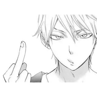 🪁 aad6c074 Anime, Manga, Jari tengah, Gestur, Ofensif telegram sticker