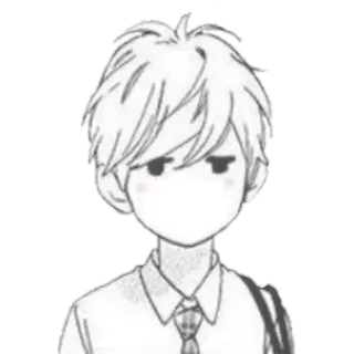 ☁️ e7ec36f8 Manga, Anime, Kartun, Pelajar laki-laki, Mahasiswa, Potret telegram sticker