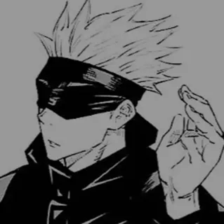 🩹 497e167c Satoru Gojo Jujutsu Kaisen anime, gojo satoru, jujutsu kaisen, blindfold, manga, character telegram sticker