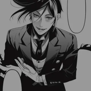 🩹 55bfc6a9 Sebastian Michaelis Black Butler anime, black butler, sebastian michaelis, manga, demon, butler, gloves, fanart telegram sticker
