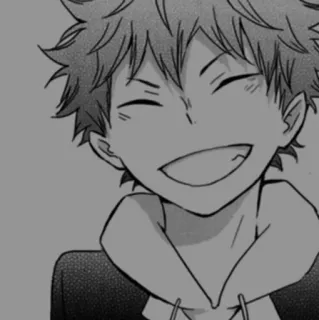 🩹 6139a2ba anime, manga, smiling, character, boy, happy telegram sticker