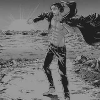 🩹 a861bf1e Eren Yeager Attack on Titan anime, manga, Eren Yeager, Attack on Titan, character telegram sticker