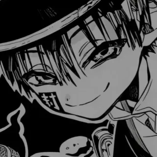 🕊 372eb3e3 Hanako Toilet-bound Hanako-kun 封 Anime, Manga, Hanako-kun, Toiletten-Hanako, Junge, Schwarzweiß telegram sticker