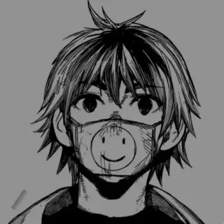 🕊 fb3ef6bf Anime, Manga, Charakter, Lächeln, Maske telegram sticker