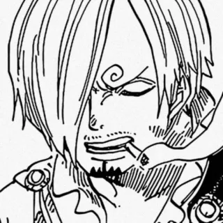 😔 0f1fe7e7 Sanji One Piece อนิเมะ, มังงะ, วันพีซ, ซันจิ, ตัวละคร, สูบบุหรี่ telegram sticker