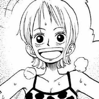 😅 298f4473 Nami One Piece อนิเมะ, มังงะ, วันพีซ, นามิ, การ์ตูน, ผู้หญิง, ตัวละคร telegram sticker