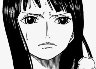 🙁 30de5d3e Nico Robin One Piece อนิเมะ, มังงะ, วันพีซ, นิโค โรบิน, ตัวละคร telegram sticker