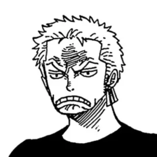 😤 73c00d3b Zoro One Piece อนิเมะ, มังงะ, วันพีซ, โซโล, ตัวละคร, ตลก telegram sticker