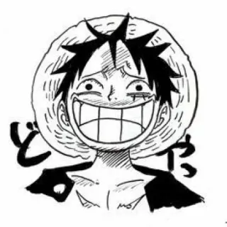 😏 a953457b Monkey D. Luffy One Piece どった ลูฟี่, วันพีซ, อนิเมะ, มังงะ, โจรสลัด, หมวกฟาง, ญี่ปุ่น, โชเน็น telegram sticker
