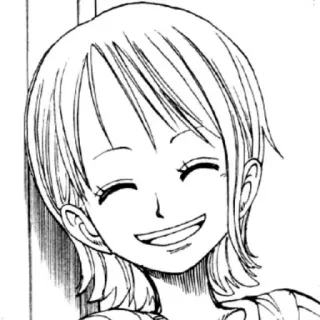 ☺️ f5a71745 Nami One Piece นามิ, วันพีซ, อนิเมะ, มังงะ, ตัวละคร, ยิ้ม telegram sticker