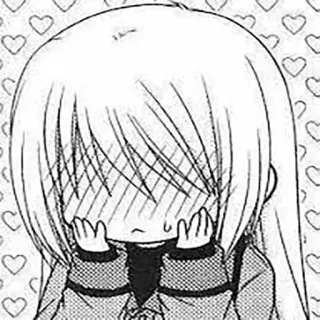 😰 26eba61d Anime, Manga, Mignon, Coeur, Rougir telegram sticker