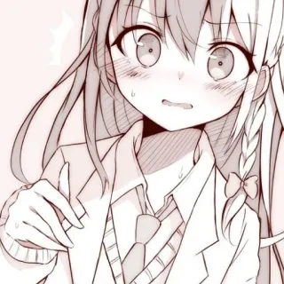 😧 41cf4c8a Anime, Fille, Uniforme scolaire, Mignon, Dessin animé telegram sticker