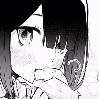 😌 887a25eb Anime, Manga, Manger, Fille, Noir et blanc telegram sticker