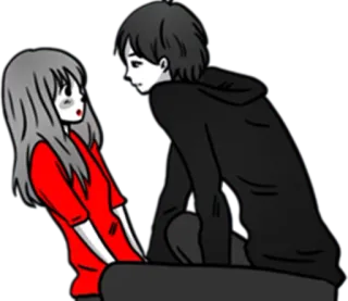 💑 657218da cartoon, couple, love, romance, relationship telegram sticker