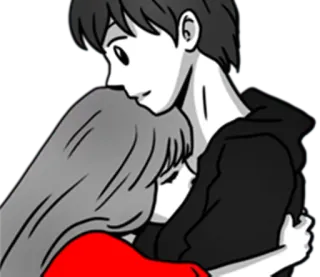 💏 9f12c708 hug, love, couple, embrace, affection telegram sticker