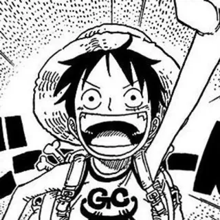 ➖ 15973dc2 Monkey D. Luffy One Piece one piece, luffy, anime, manga, pirate, chapeau de paille, dessin animé, monkey d luffy telegram sticker