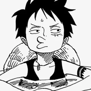 ➖ 22db85cd Monkey D. Luffy One Piece Anime, Manga, One Piece, Luffy, Monkey D. Luffy, Pirate, Drôle de tête telegram sticker