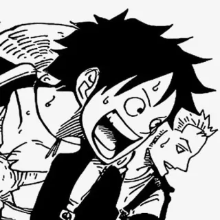 ➖ 5bed5b22 Monkey D. Luffy One Piece Anime, One Piece, Luffy, Manga, Personnages, Drôle telegram sticker