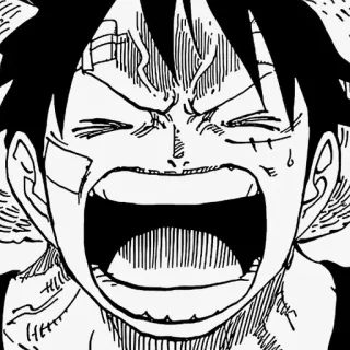 ➖ 66efc138 Luffy One Piece Anime, Manga, One Piece, Luffy, Dessin animé, Expression telegram sticker