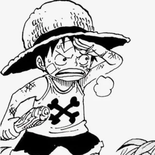 ➖ 891889db Luffy One Piece Anime, Manga, Pirate, Chapeau de paille, Monkey D. Luffy, One Piece telegram sticker
