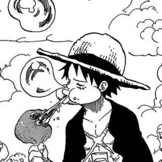 ➖ 9622ccb5 Luffy One Piece Anime, Manga, One Piece, Luffy, Manger, Personnage, Nourriture telegram sticker