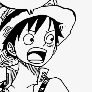 ➖ cb17afe4 Luffy One Piece Anime, Manga, One Piece, Luffy, Chapeau de paille, Pirate telegram sticker
