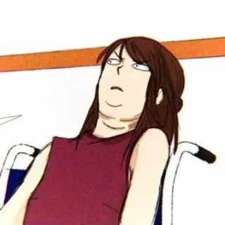 🧊 7fa8c3f5 만화, 캐릭터, 여자, 휠체어, 일러스트 telegram sticker