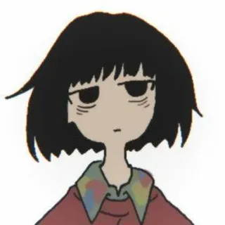 🧊 9da04e52 애니메이션 소녀, 만화, 감정적인, 피곤한 telegram sticker