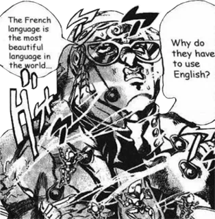 🇫🇷 39baac7b The French language is the most beautiful language in the world...Why do they have to use English? francês, inglês, idioma, bonito, quadrinhos telegram sticker